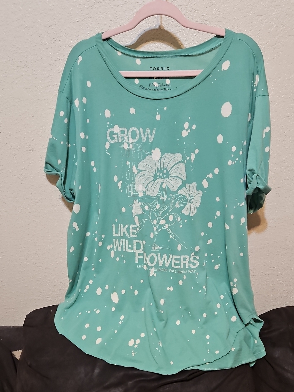 torrid mint green 'Grow Like Wild Flowers' Graphic Tee